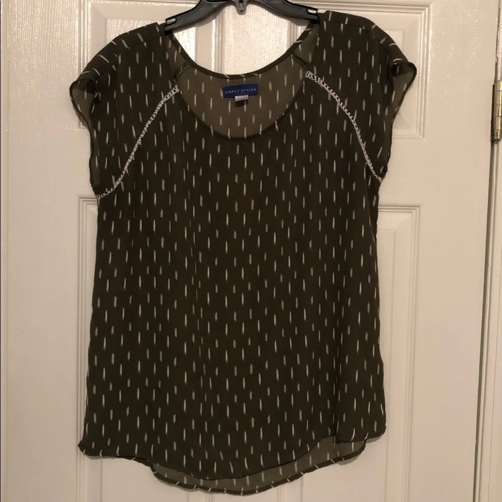 Olive Chiffon Blouse